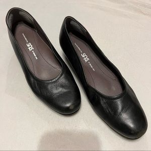 SAS WOMEN'S Regina Pump BLACK LEATHER PUMPS SHOES 7N 7 N 7